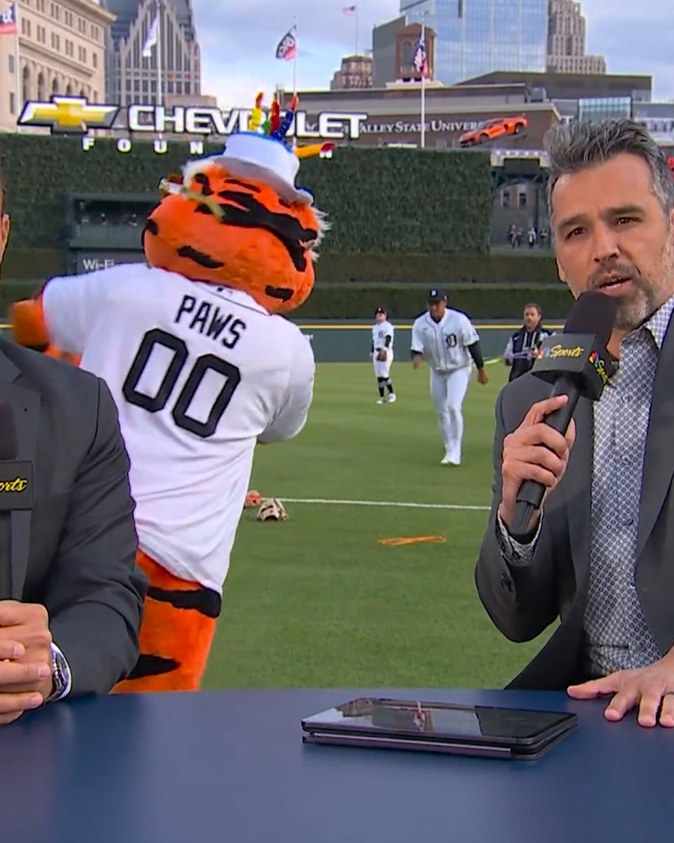 The Tigers mascot Paws is celebrating his birthday on PRIMETIME. 🥳 📺 Peacock + NBCSN