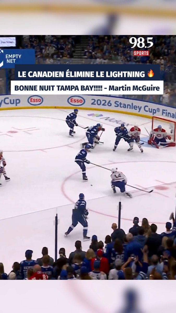 UN DERNIER BONNE NUIT À TAMPA BAY GRACIEUSETÉ DE MARTIN MCGUIRE 🔥 Le CH avance en 2e ronde et affrontera les Sabres!!! 👀 (🎥: Crédit images: Sportsnet) #gohabsgo