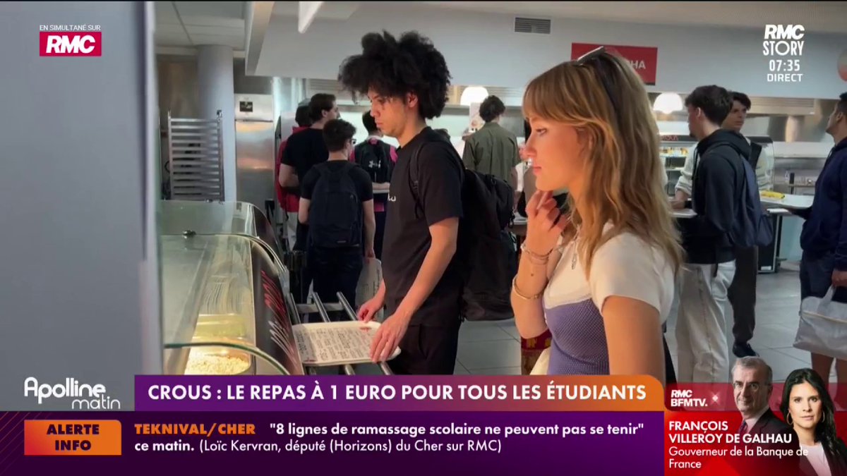 🍴Crous : le repas à 1 euros pour tous les étudiants ! 🥗Ce repas à petit prix est désormais accessible aux 3 millions d'étudiants en France. #ApollineMatin