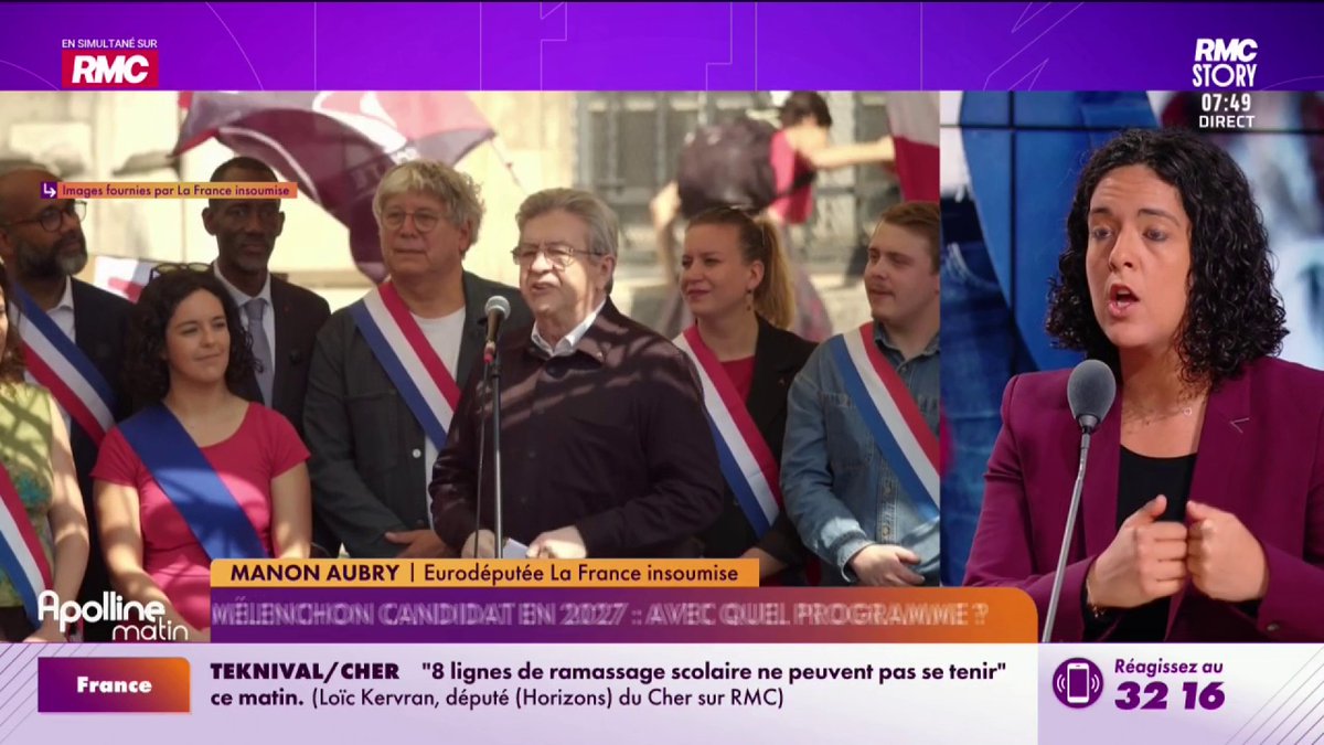 🗣️ "Une procédure transparente" ➡️ Manon Aubry dévoile les coulisses du choix de Jean-Luc Mélenchon comme candidat de LFI à la présidentielle #ApollineMatin