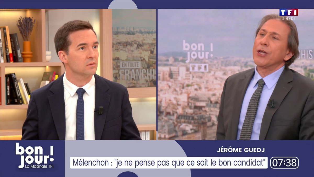 🔴🗣️ "Au bout du processus, il n'y aura pas une pluralité des candidats de la gauche républicaine (...) Moi, ma candidature est aux antipodes de celle de Jean-Luc Mélenchon (...) qui pense qu'il peut gouverner tout seul" : Jérôme Guedj 📺 #EnTouteFranchise avec Adrien Gindre