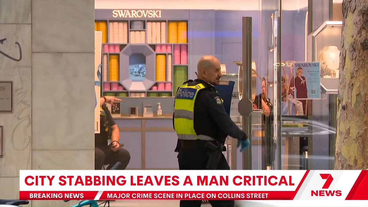 BREAKING: A major crime scene has been set up in the city after a daylight stabbing attack. Ainsley Koch has the latest update from Collins Street.