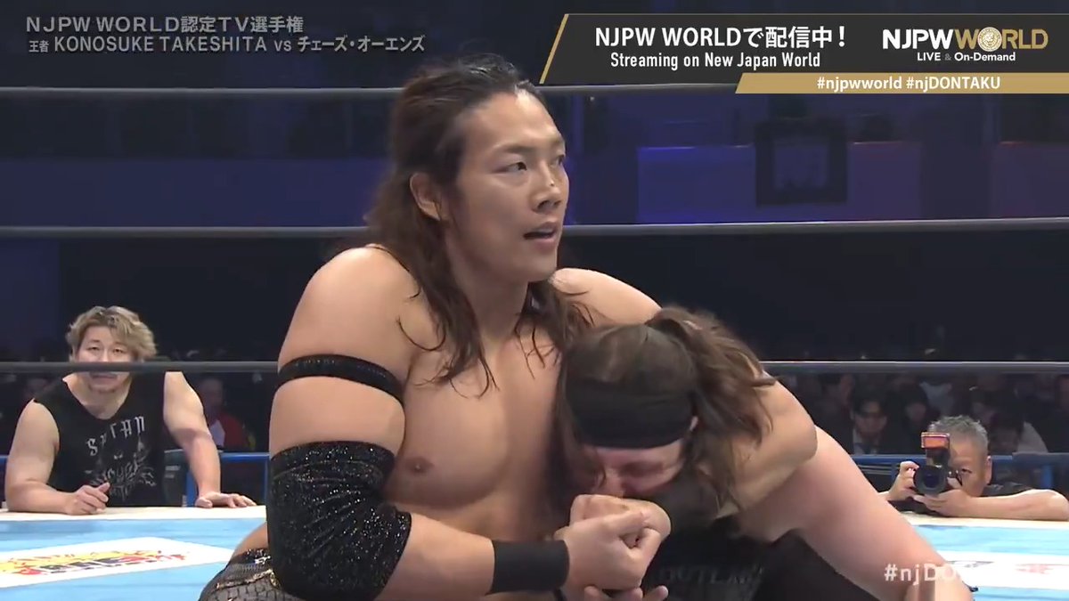 🎆レスリングどんたく 2026🎆 NJPW WORLD認定TV選手権試合‼️ チェーズがTAKESHITAのリングインを襲撃💥 🆚 KONOSUKE TAKESHITA × chase owens 視聴＆登録⏩「NJPW WORLD」で検索📱 #njpwworld #njDONTAKU