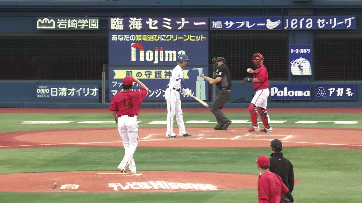 さらにチャンスが続くと、#林琢真 選手の右中間へのタイムリーツーベースで1点差🌟🌟 2回裏 DB 3 - 4 C #baystars