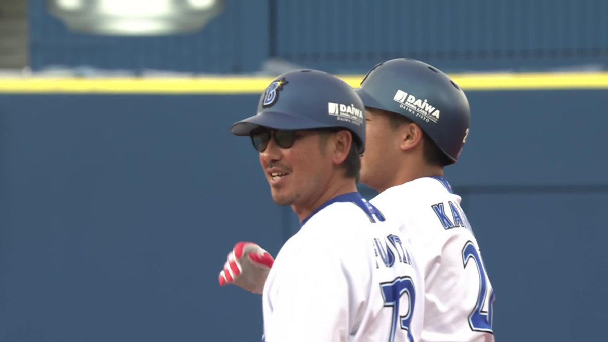 一死1.3塁のチャンスで、ショートのグラブをはじくタイムリーヒット✨ #勝又温史 選手らしいヒットでベイスターズが逆転🙌🙌🙌 3回裏 DB 5 - 4 C #baystars