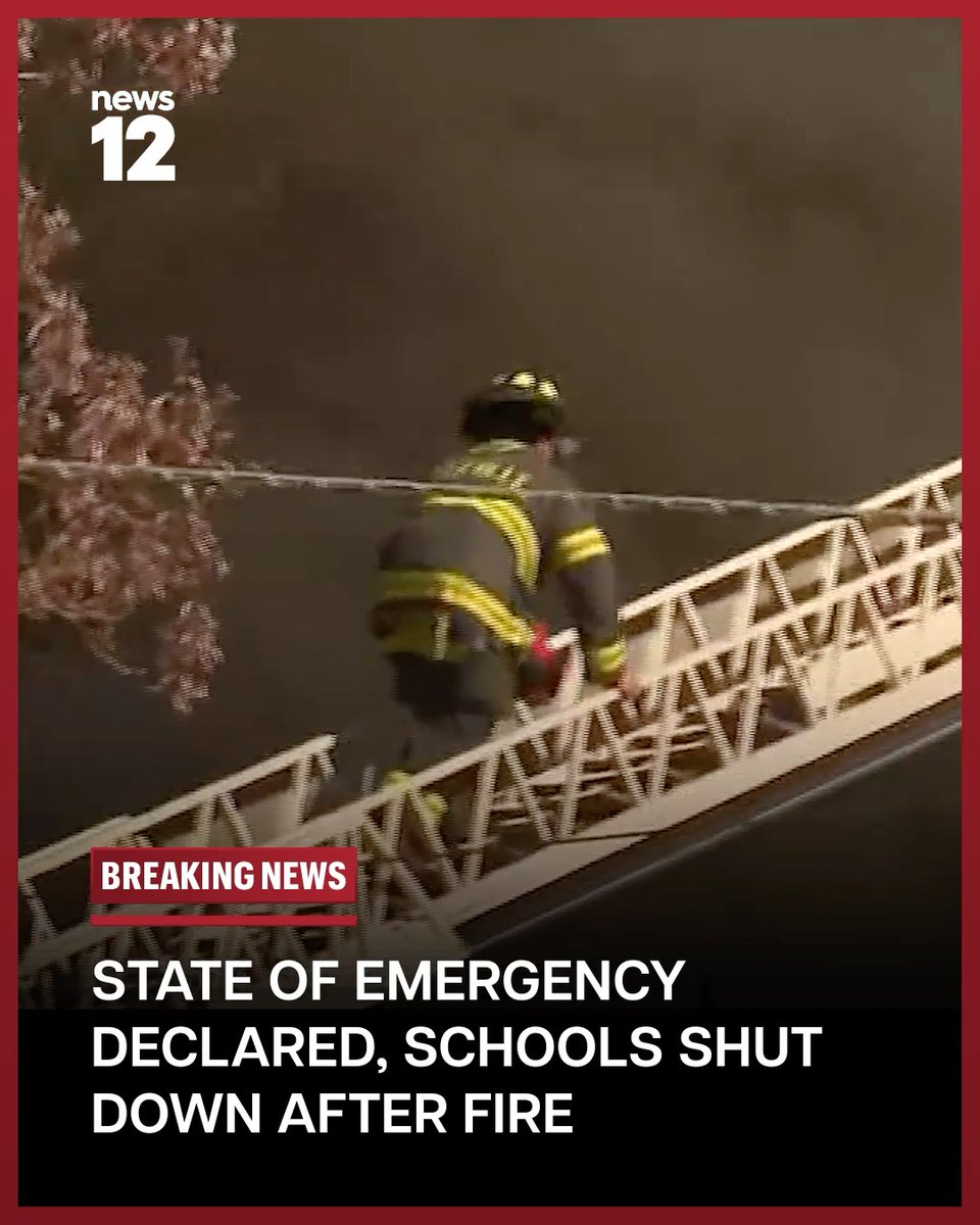 BREAKING NEWS: Belleville has declared a state of emergency and closed all schools this morning as a massive warehouse fire spread to multiple buildings and force evacuations across the town. #News12NJ #Belleville #BreakingNews