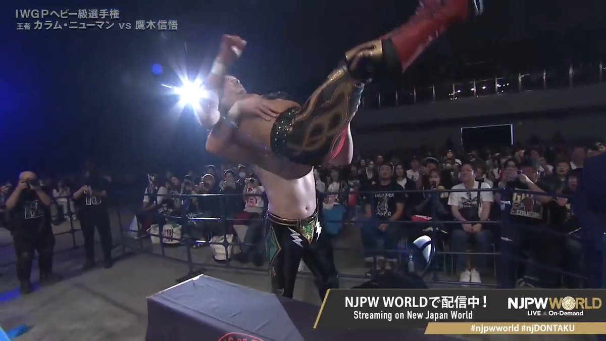 .Callum newman カラム・ニューマン “Back Drop on the table” From the profile URL #njpwworld #njDONTAKU