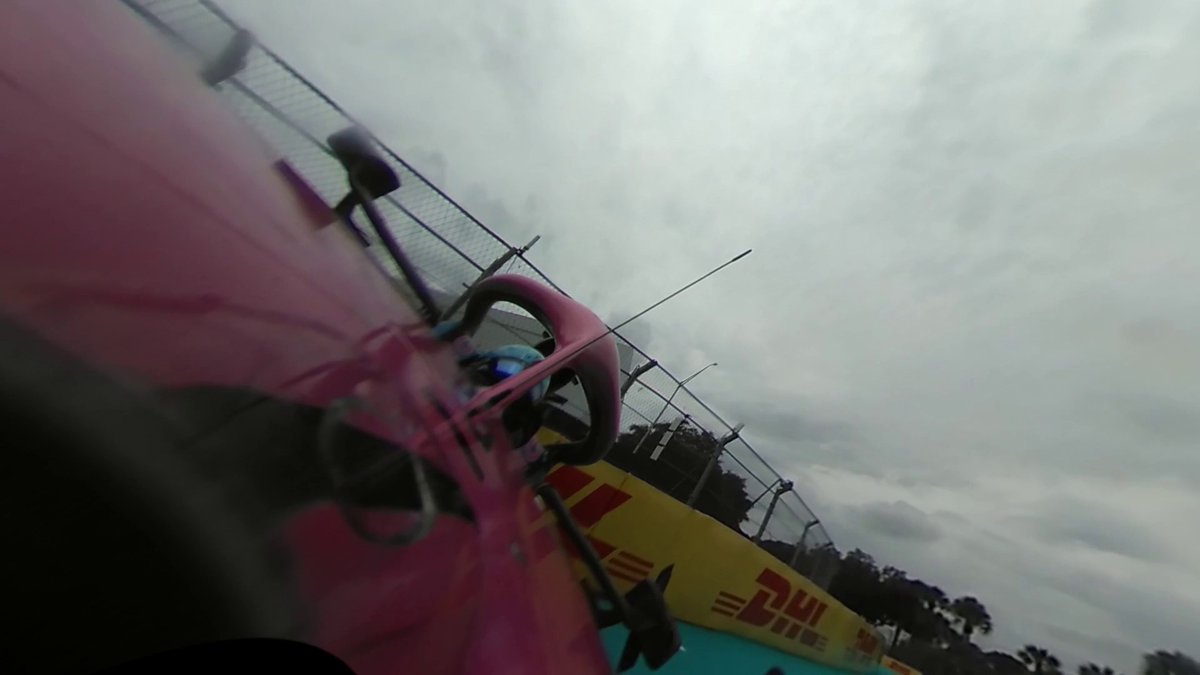Le tonneau impressionnant de Pierre Gasly vu depuis la caméra 360 de Liam Lawson et du Français 😳🤯 #MiamiGP #F1