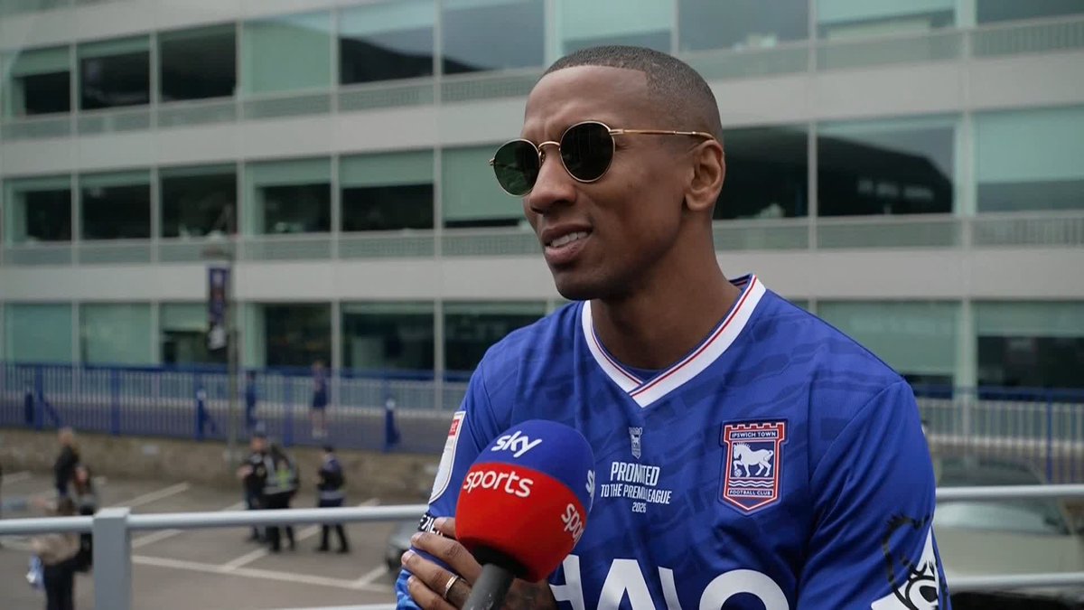 "The togetherness here is unbelievable" Ashley Young talks to Paul Gilmour at the promotion party after Ipswich secure Premier League football on the final day of the season 🍾