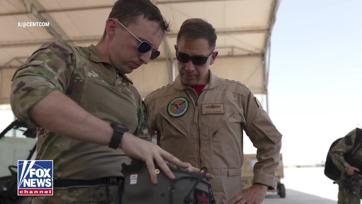 New images show CENTCOM Commander Adm. Brad Cooper flying over waters of the Strait of Hormuz in an Apache helicopter ahead of the U.S. military launching Project Freedom. During his visit, Adm. Cooper met with soldiers, sailors, and Marines aboard two Navy ships operating in the Arabian Sea.