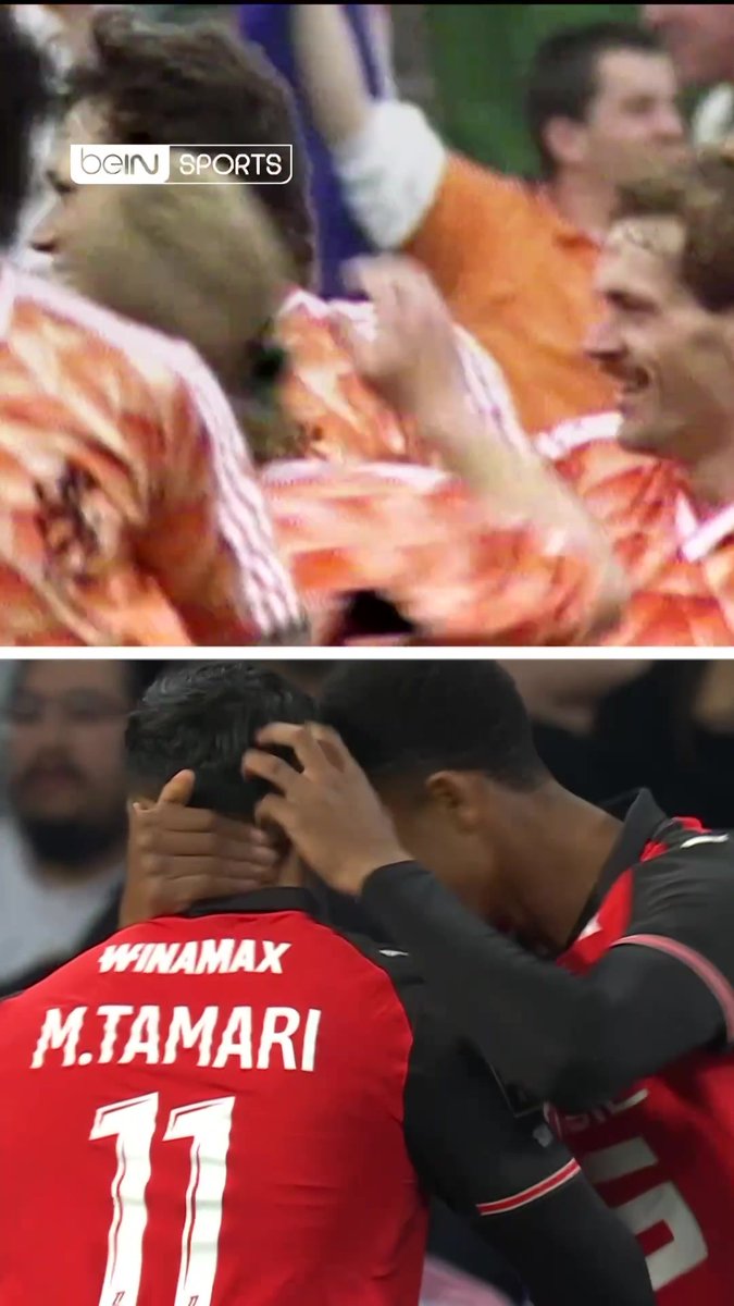 ⚽🔥 هدف موسى التعمري في مرمى ليون يُعيد إلى الأذهان هدف الهولندي ماركو فان باستن في نهائي يورو 1988 🎯 تحفة كروية ستبقى في ذاكرة الدوري الفرنسي طويلاً #الدوري_الفرنسي #Ligue1