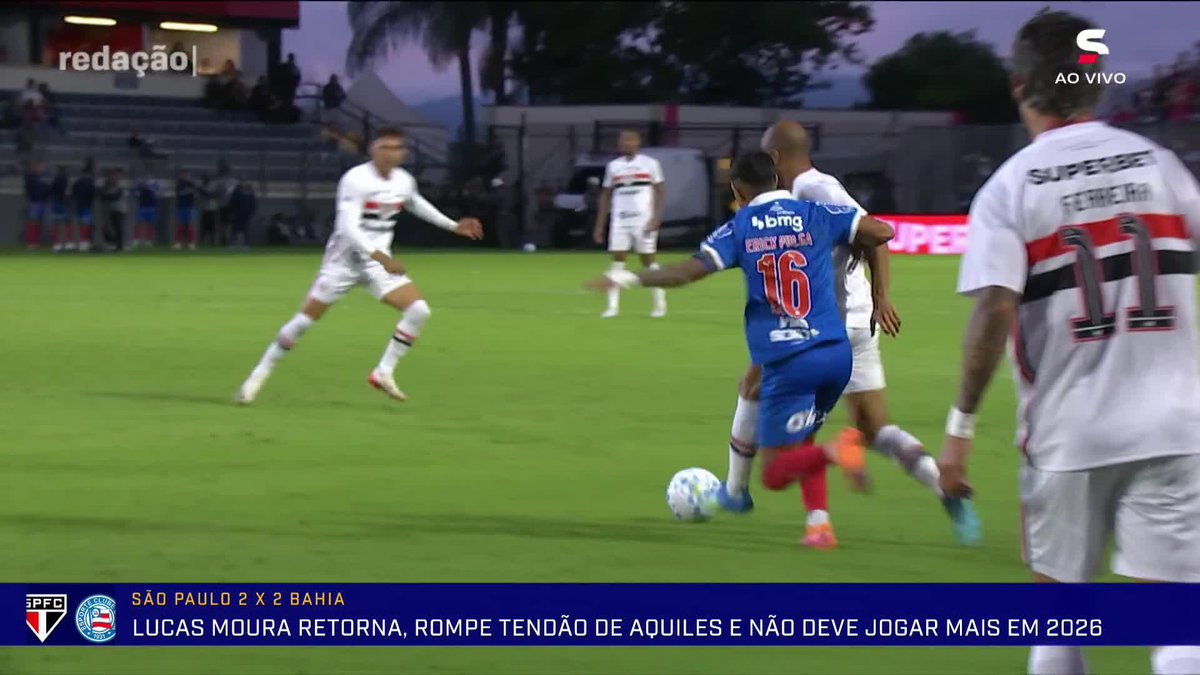 Aos 33 anos, Lucas Moura deve ficar minimamente seis meses fora dos gramados. O #Redação trouxe informações sobre o jogador do São Paulo.