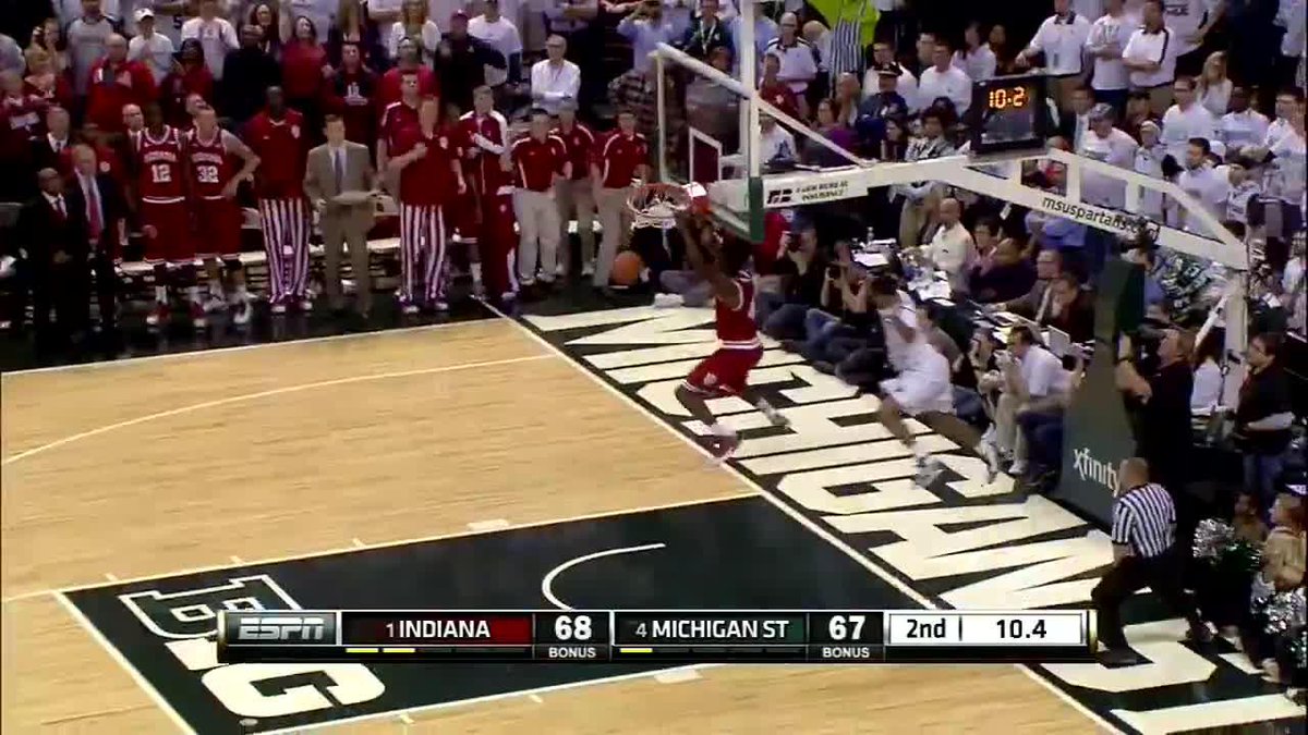 HBD, Victor Oladipo! 🥳 Let's celebrate with the #iubb great sealing No. 1 Indiana Basketball's 2013 win at No. 4 Michigan State.