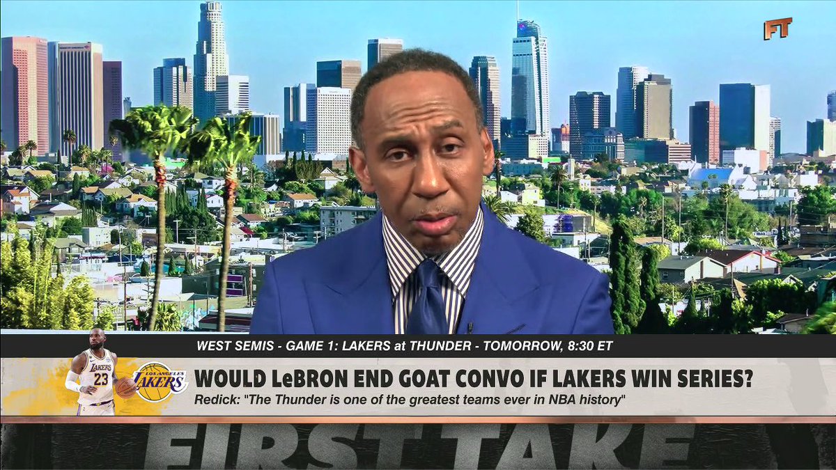 "You'll never convince me that LeBron is the GOAT over Michael Jordan." Stephen A Smith debates whether LeBron's GOAT status changes if the Lakers win the series vs. OKC 👀