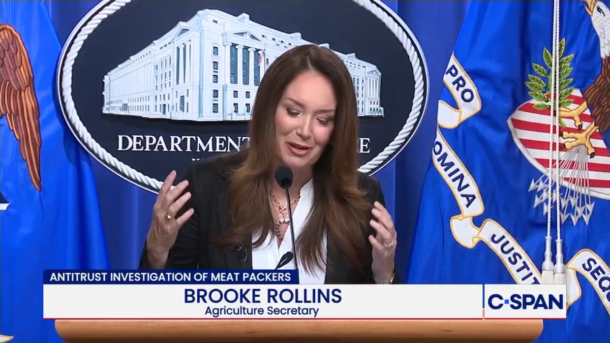 .Marcia Brown: "When do you expect consumers to feel that price relief at the grocery store and for ranchers to also experience relief?" Secretary Brooke Rollins: "We do believe that prices are going to start coming down this summer…This is a massive, complicated policy challenge."