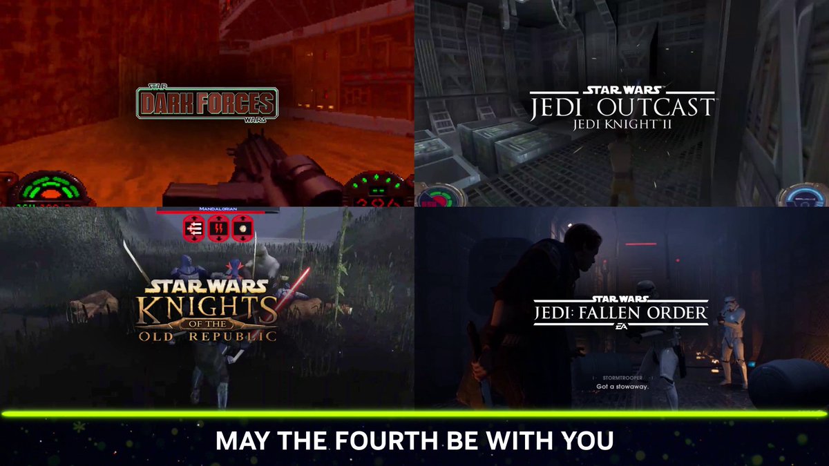 Four eras. Four icons. One choice. Which classic Star Wars PC game is your favorite? 🌌👇 #MayTheFourthBeWithYou