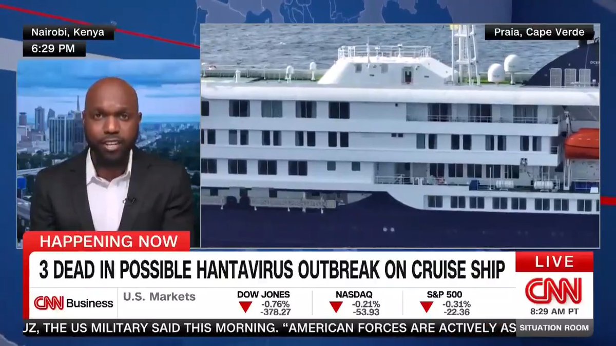 ⚠️3 people have died and 149 people are stranded on a cruise ship off the West African island nation of Cape Verde after a suspected hantavirus outbreak onboard. The virus jumps to humans from rodents like rats and mice and causes severe respiratory illness or kidney disease. What happened?