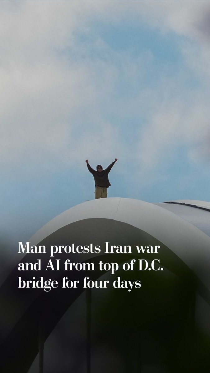 Monday, May 4, marks day four of a protest by an activist who climbed to the top of the 168‑foot Frederick Douglass Bridge to oppose the war in Iran and the use of artificial intelligence. Guido Reichstadter has identified himself as the protester via X.