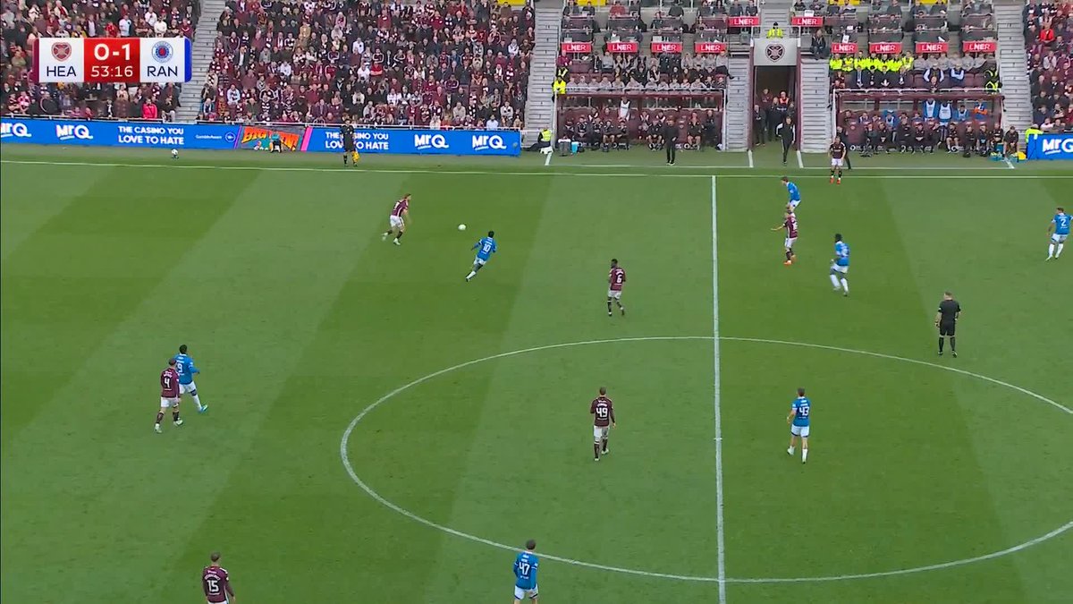🎙️ “It’s a cool finish!” Stephen Kingsley finds the equaliser for Hearts against Rangers. It’s GAME ON here at Tynecastle, watch it all live on Sky 📺