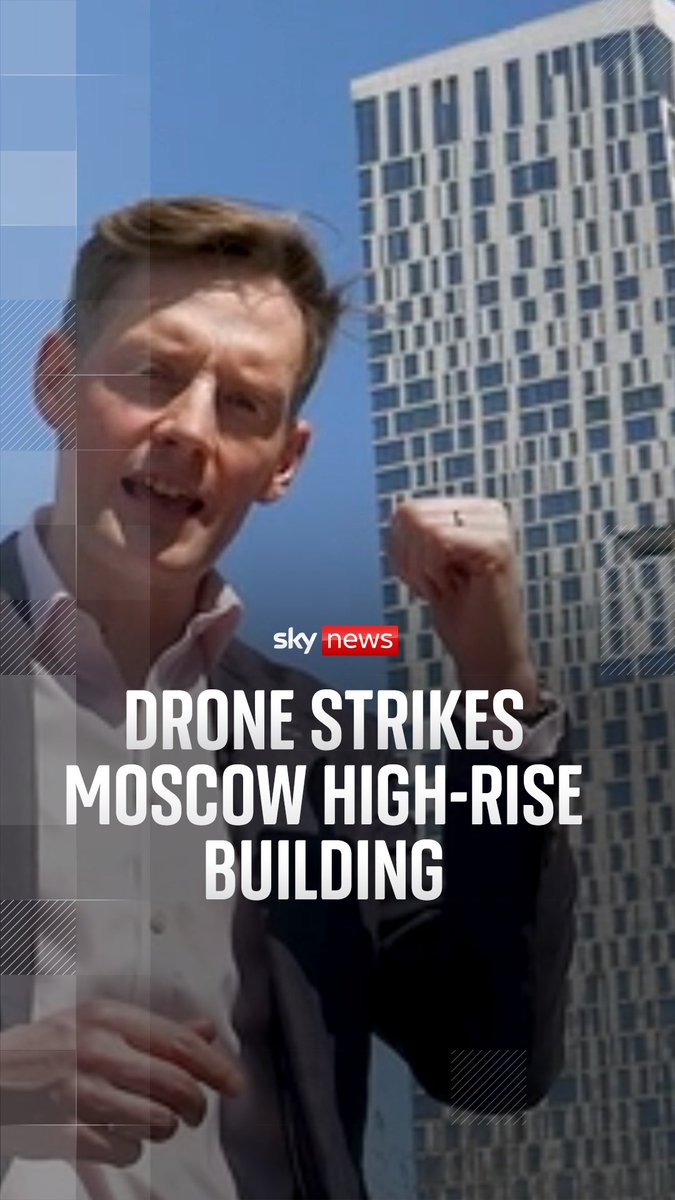 A drone attack has damaged a luxury high-rise building less than five miles from the Kremlin in what is one of the deepest strikes in the Russian capital. Sky's Ivor Bennett reports from Moscow after the drone strike. No casualties have been reported