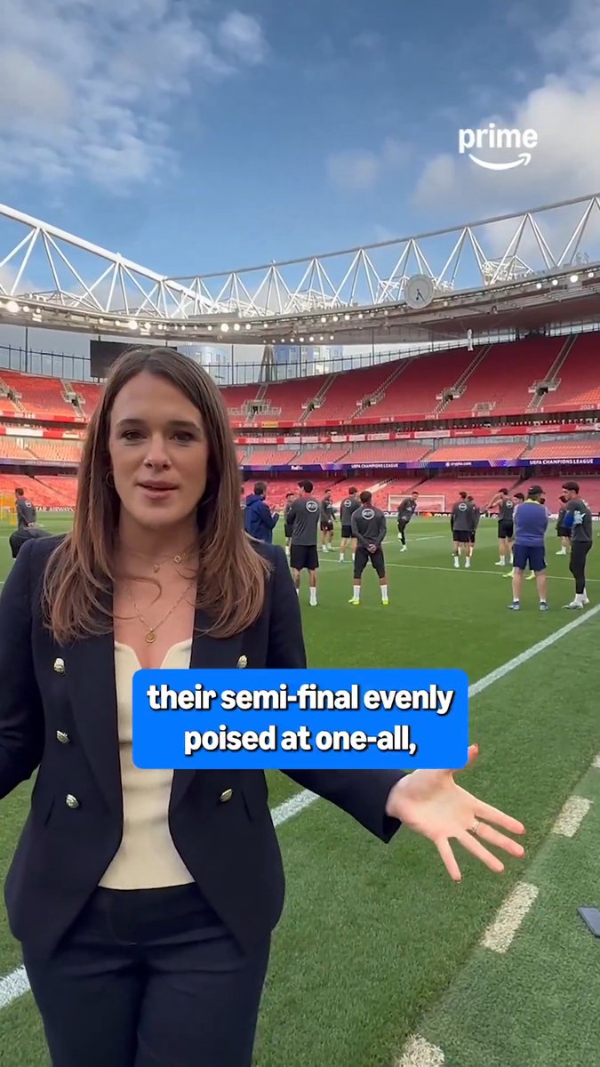 Julián Alvarez is with the Atletico team as they train at the Emirates ahead of tomorrow night's semi-final with Arsenal 🇦🇷✅ Alex Aljoe looks ahead to the clash ⚔️