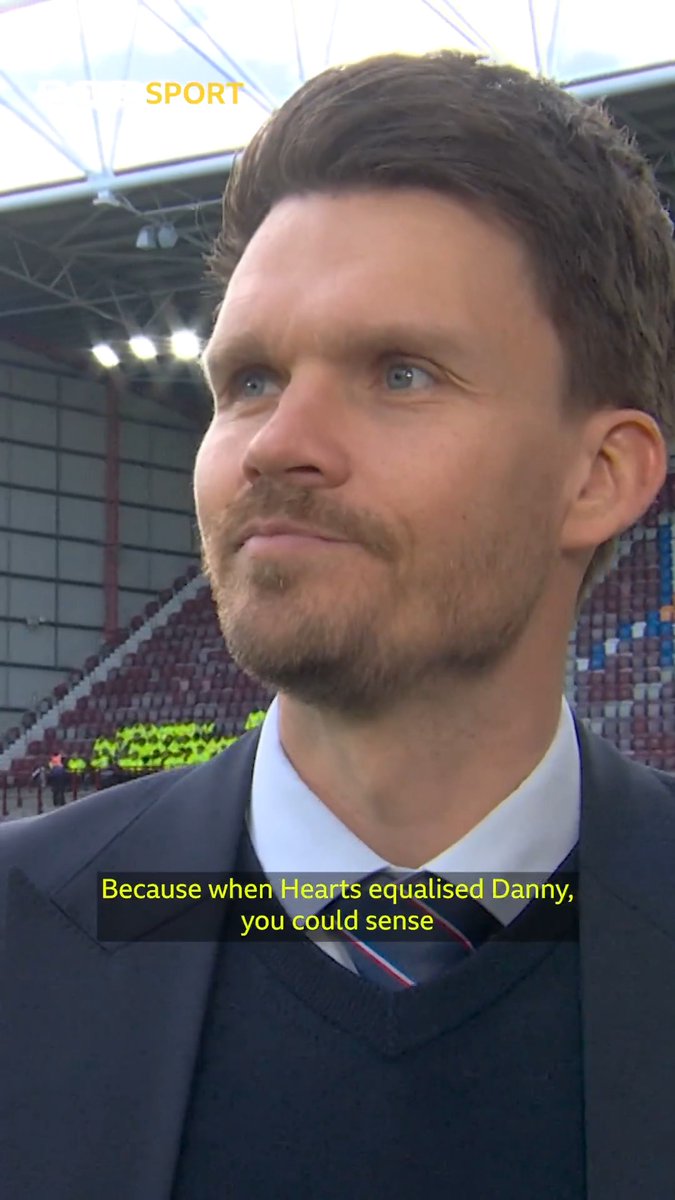'This is not about mentality...to win such a game it is not enough to play for 45 minutes' Rangers boss Danny Rohl after his side lost to Hearts. #BBCFootball