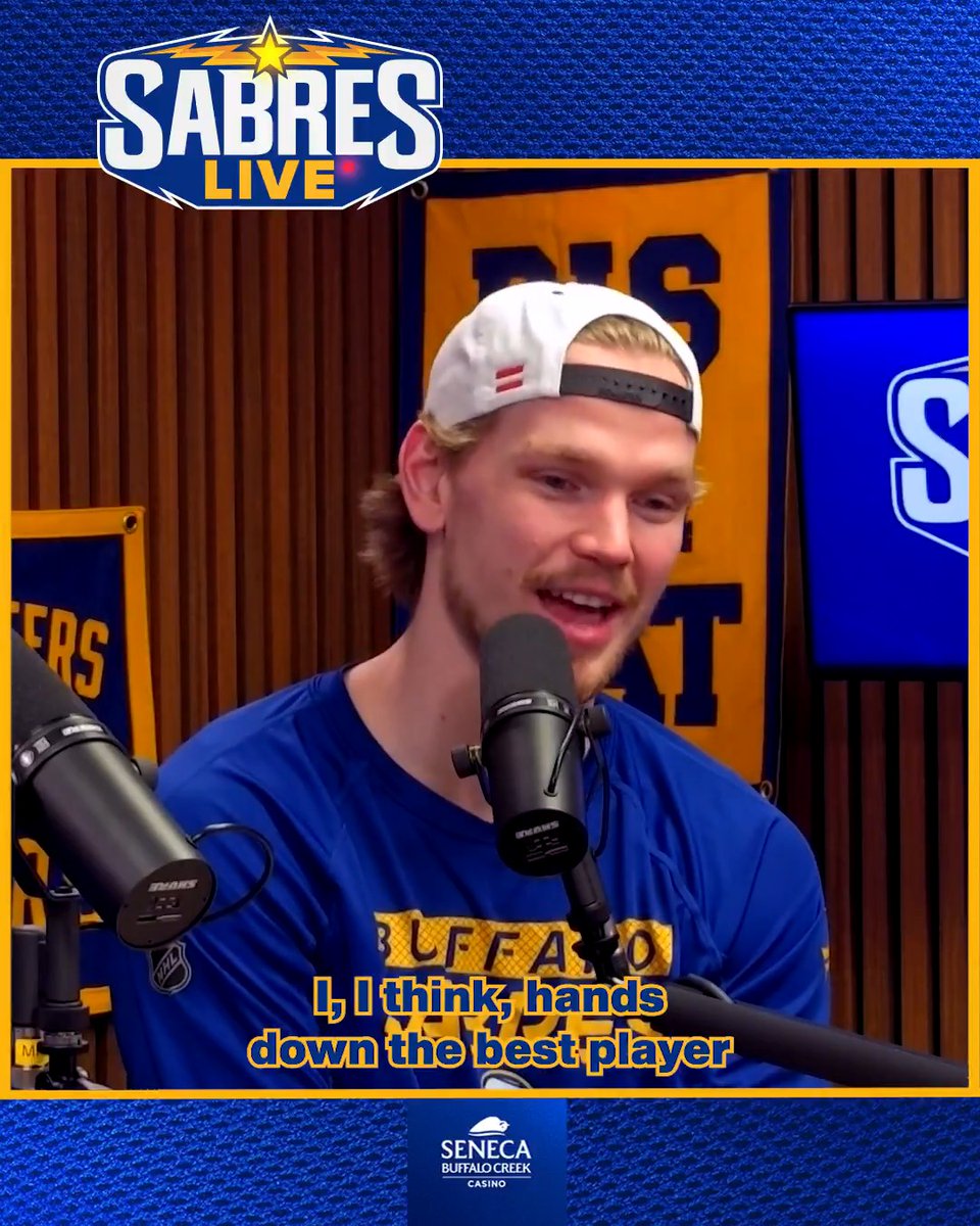 Bo Byram says the Buffalo Sabres have been working the ping pong table 🏓 "It's fun because everyone can compete except for... " Guess who? 😂 Watch Bo's full chat from today's Sabres Live ➡️