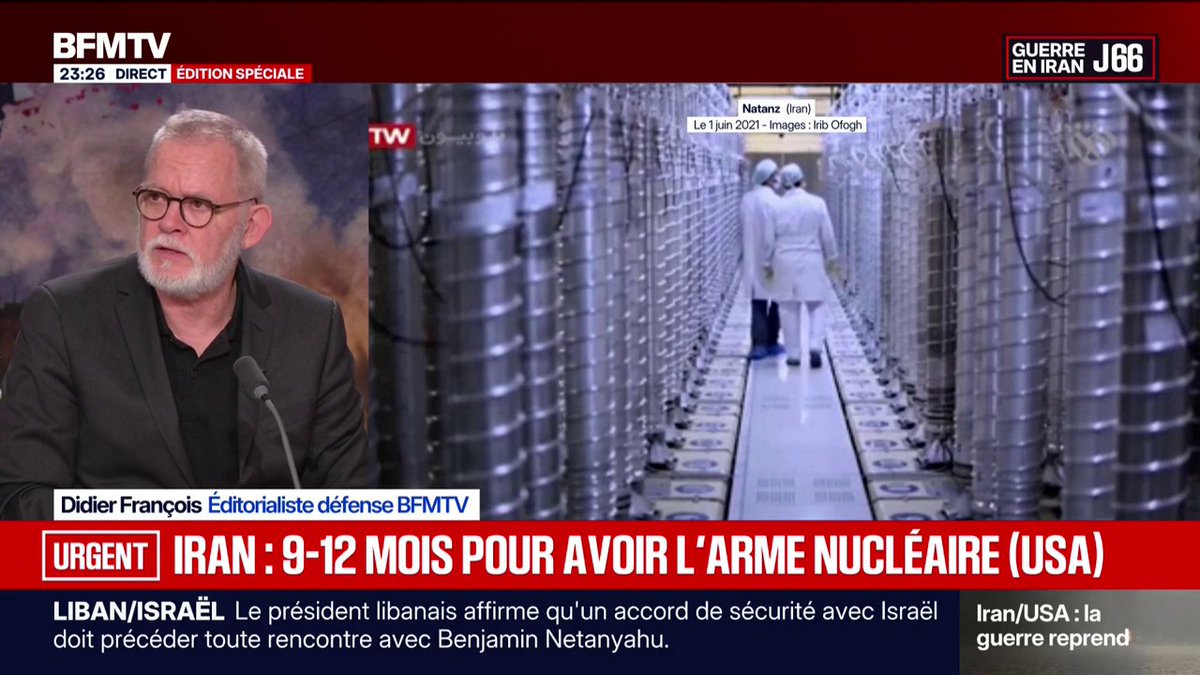 L'Iran n'aurait besoin que de neuf à douze mois pour avoir l'arme nucléaire, selon l'agence de presse Reuters