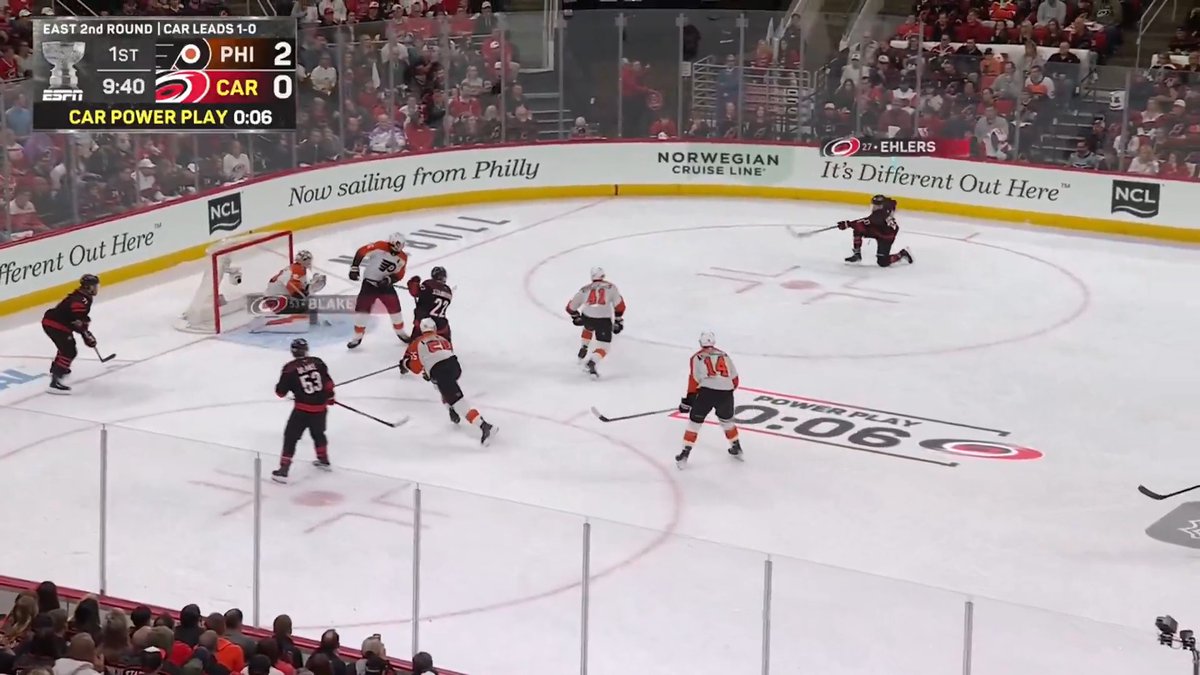 NIKOLAJ EHLERS GETS THE @CANES ON THE BOARD! 📺: ESPN, Sportsnet, &amp; TVA Sports