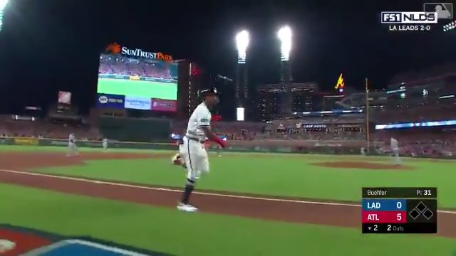 Acuña’s grand slam in the 2018 NLDS