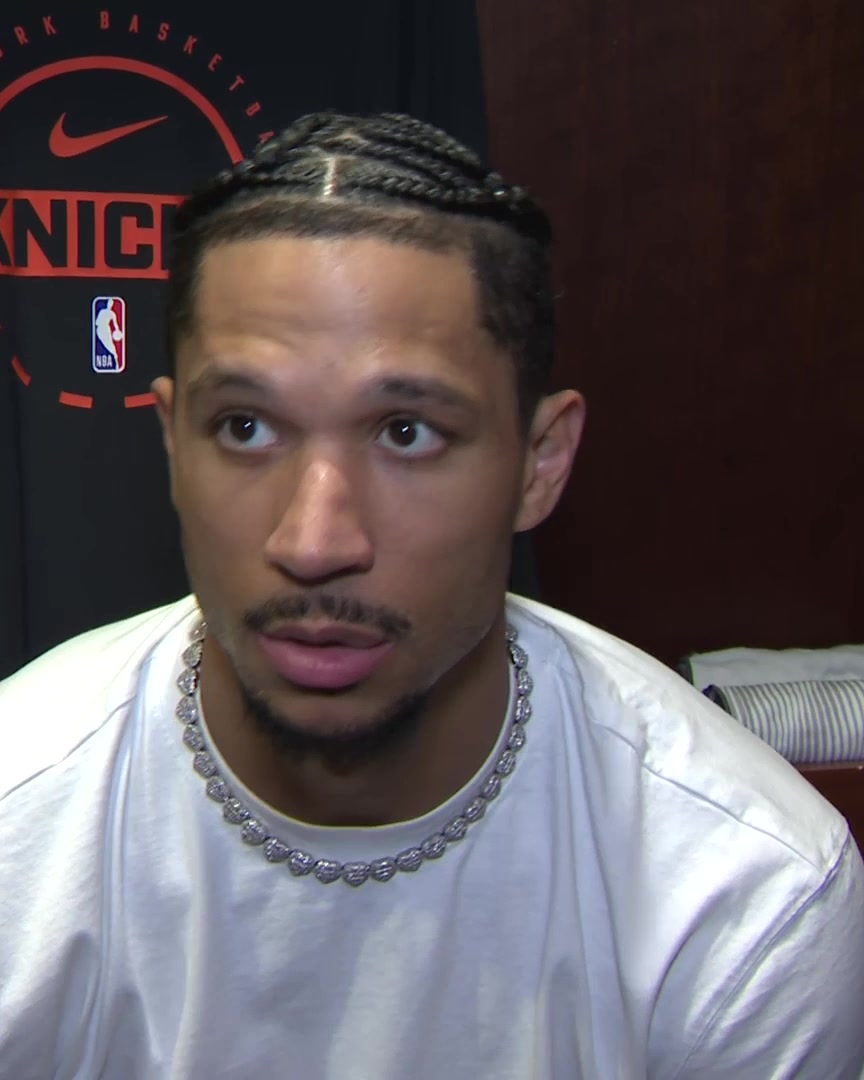 Josh Hart was asked how the Knicks have gotten to this point offensively: "A lot of trial and error &amp; being unselfish. Where we're at right now where everyone's unselfish - we're willing to sacrifice individual numbers and stats for the betterment of the team"