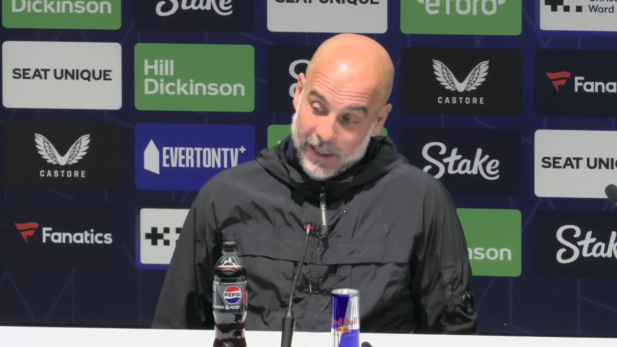 🗣️ ''Not in our hands'' Pep Guardiola says Manchester City must focus on winning their games in title race after his side dropped points to Everton.