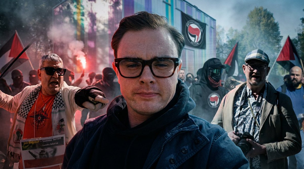 På första maj kraftsamlade extremvänstern i Stockholm. Slagord om att misshandla meningsmotståndare skanderades när de tågade genom staden. När vi närmade oss Antifas högkvarter ”Cyklopen” möttes vi av stenkastning. 📹 Se reportaget: