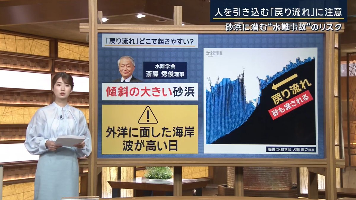 「波浪注意報が出ているから出航してはいけないという事はない」と指摘したヘリ基地反対協議会の浦島悦子氏。 水難学会の専門家は浜辺で遊ぶだけでも波浪注意報が出たら海に近づかないことを指摘していて、辺野古沖転覆死亡事故を起こした船長のリスク管理がとても疑わしい。