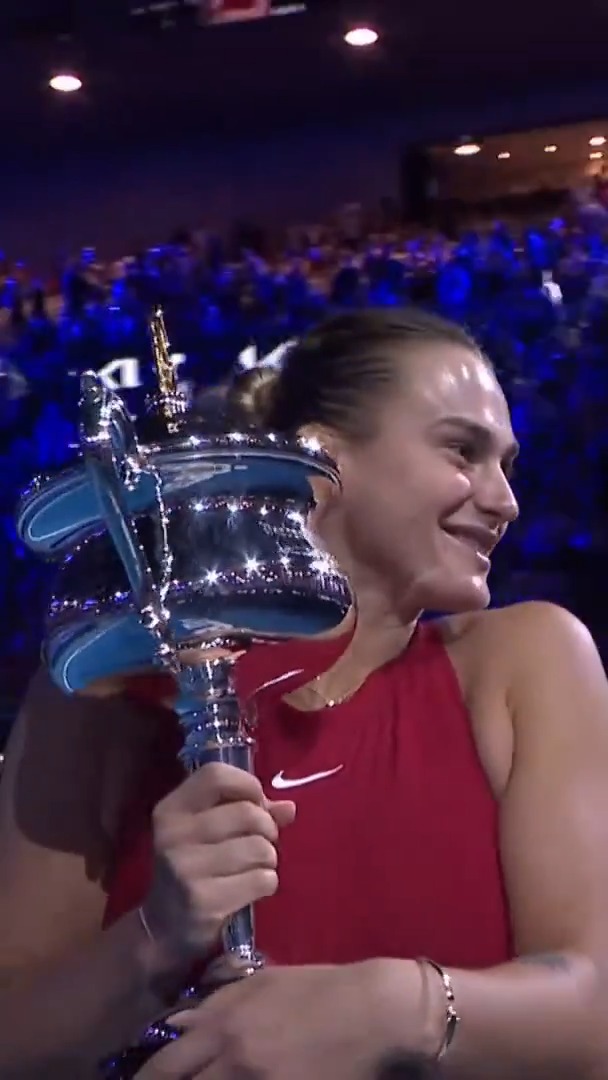 That winning feeling 😝 Happy birthday to world No. 1 Aryna Sabalenka 🎂