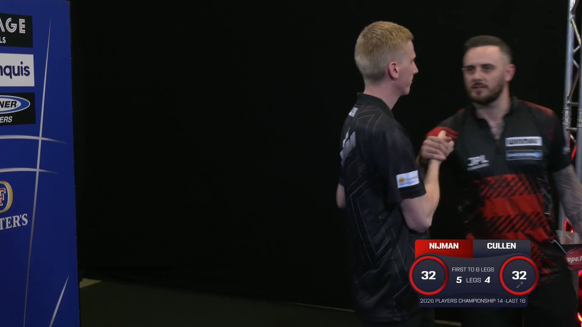 NIJMAN CLOSES OUT CULLEN! Wessel Nijman produces another high quality performance, averaging north of 102 to beat Joe Cullen in Hildesheim. Will the number one seed go on to win his FIFTH Players Championship title of 2026?! 👀 📺 #PC14