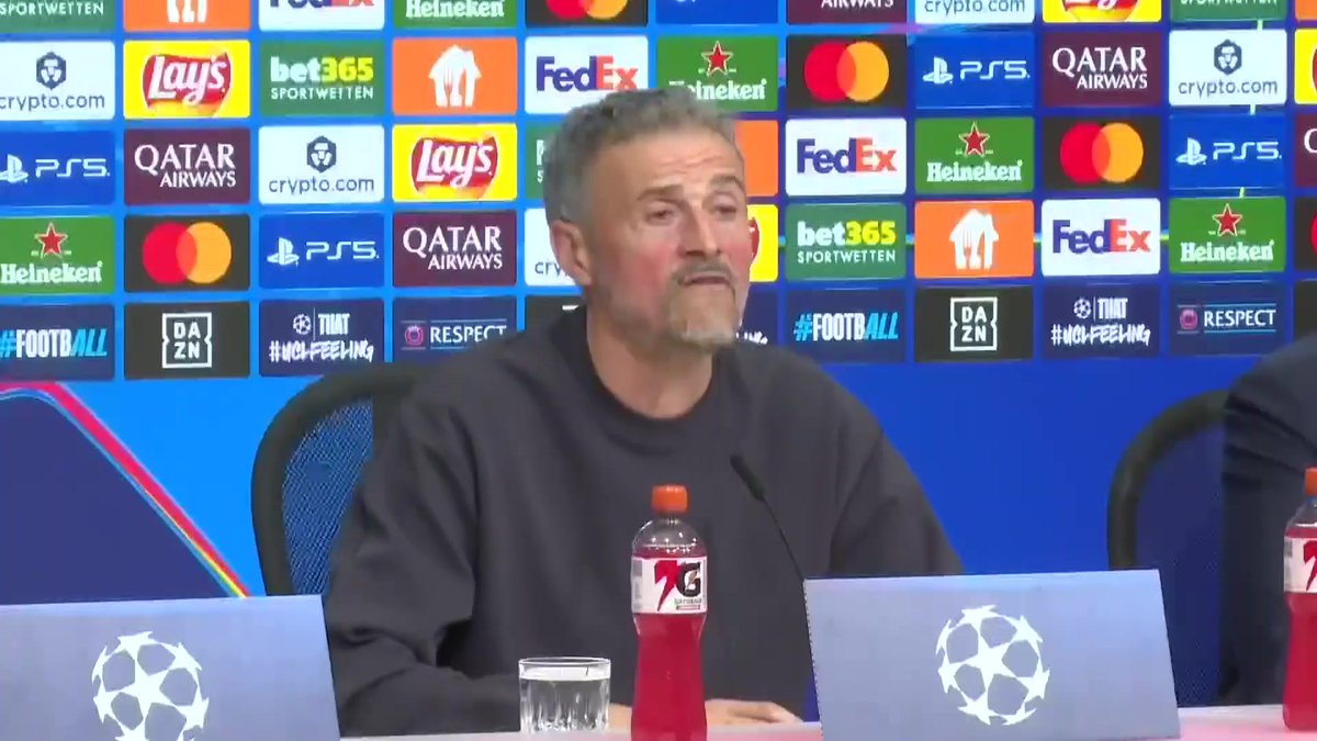 Luis Enrique 🇪🇸 : « Achraf Hakimi, Quentin Ndjantou et Lucas Chevalier m’ont demandé de venir avec nous à Munich pour soutenir l’équipe, ça montre le type de joueurs qu’on a, on va vivre ce match tous ensemble ! » 🤩❤️💙👊🏽 🎥 (L'Équipe)