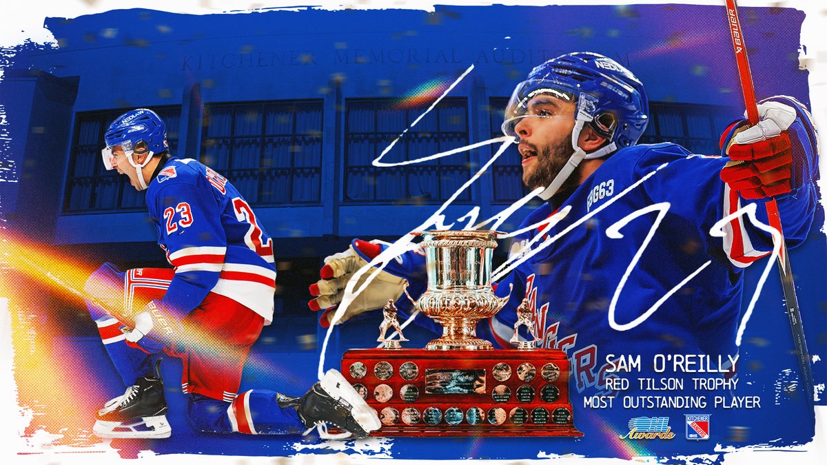 Sam was the man 🏆 Kitchener Rangers forward Sam O'Reilly wins the Red Tilson Trophy as the #OHL’s Most Outstanding Player. DETAILS 🗞️: #OHLAwards | Tampa Bay Lightning
