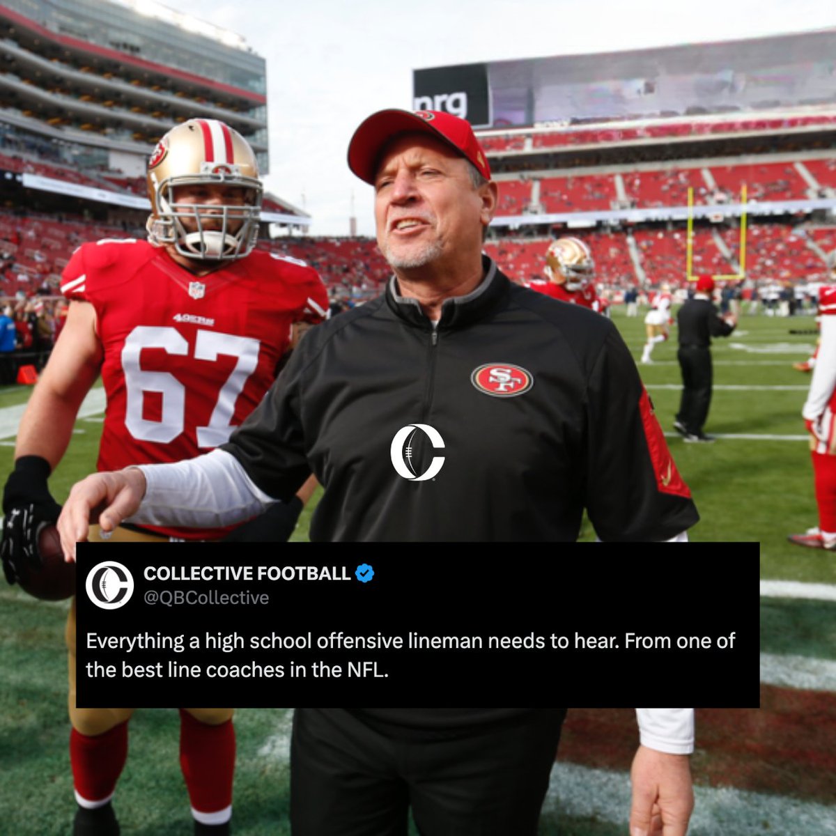 Lane Johnson drops his hands. Trent Williams begs for the bull rush. Until you're them, 49s assistant head coach Chris Foerster has three words for you: Set. Body position. Punch. Get those right and the rest gets coached after contact.