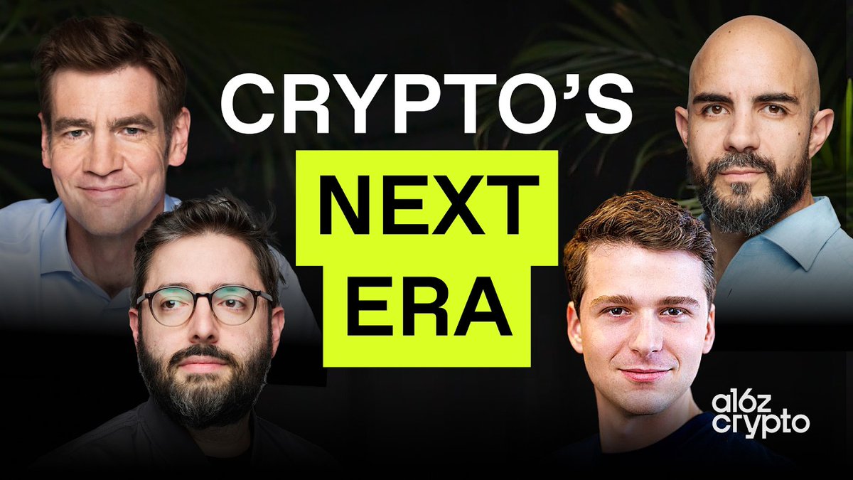 "It's a wonderful time to be a pragmatist building onchain." Chris Dixon, Ali Yahya, Eddy Lazzarin, and Guy Wuollet on Crypto Fund 5, where crypto is right now, and where it's heading next. 00:00 Open 01:31 Why raise Crypto Fund 5 now 02:10 The GENIUS Act and what regulatory clarity unlocks for builders 04:32 Why stablecoins are crypto's WhatsApp moment 08:54 Why the next era of crypto founders will be pragmatic, not ideological 11:49 From cypherpunk revolution to crypto's "collared shirt era" 15:02 Programmable money meets AI 21:15 Onchain capital markets for compute, energy, and credit 25:57 Why finance is the foundation, not the ceiling 28:48 AI agents as first-class economic actors 38:19 Why privacy is the only moat 41:26 Jevons paradox and the future of blockspace demand 43:20 Jolt and the zero-knowledge breakthrough 58:15 Writing the next chapter of Read Write Own Chris Dixon Ali Yahya Eddy Lazzarin ☀️ Guy Wuollet Robert Hackett