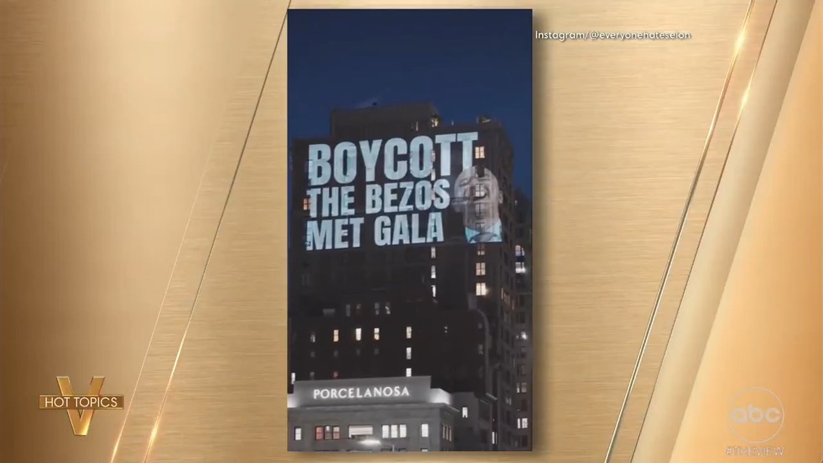 BACKLASH AGAINST BEZOS' INVOLVEMENT IN MET GALA: As entertainment's A-list went all out at last night's Met Gala, 'The View' co-hosts weigh in on the fashion clashing with angry protests against this year's honorary chair, billionaire Jeff Bezos.