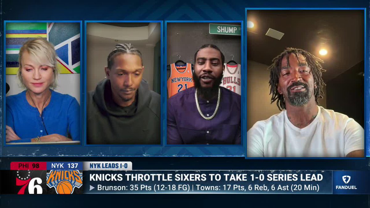 JR Smith talks Knicks fans mobbing him after the Game 1 win ๐๐คณ "This society is so bad everybody just got their phone out. I'm like 'Yo pull me up!'" Michelle Beadle | Lou Williams | JR Smith | Iman.
