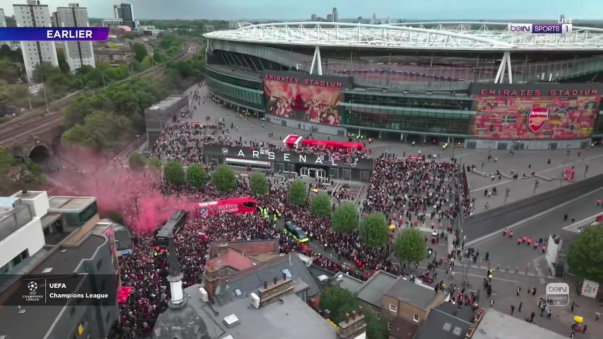 😮‍💨 Check out that Arsenal atmosphere ahead of kick-off! #beINUCL #UCL