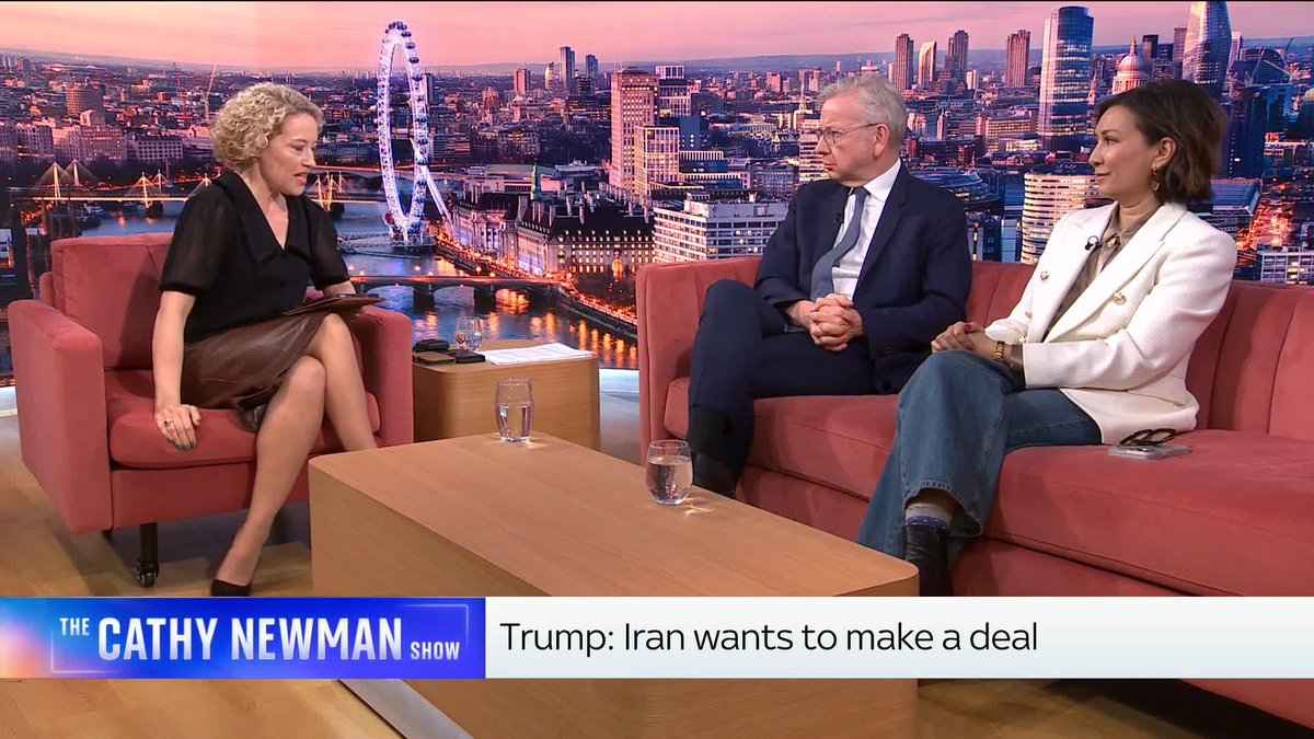'He's [Trump] putting pressure on Iran to surrender, but is it America that needs it? - Cathy Newman 'America is unclear exactly how it can bring the conflict to anything like a satisfactory conclusion' - Michael Gove Watch live: 📺 Sky 501, Virgin 602