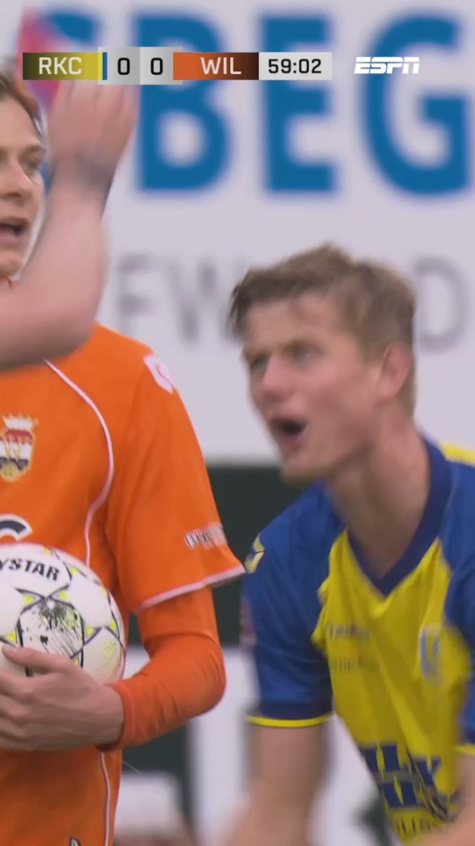 2️⃣ gele kaarten in 4️⃣ minuten voor Jesper Uneken 😳🟥 #rkcwil