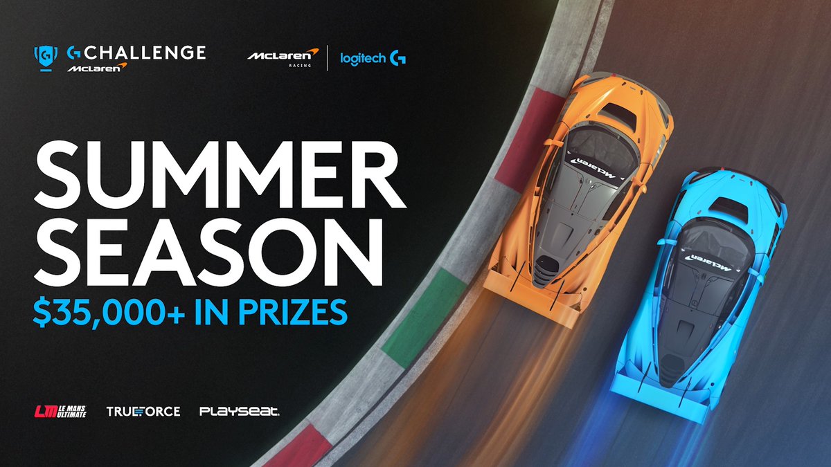 Introducing the newest season of the Logitech McLaren Mastercard Formula 1 Team G Challenge, now featuring Le Mans Ultimate! 💰 $35,000+ in Prizes 🛞 Win a Full Sim Racing Setup 🏎️ Win a VIP Trip to the McLaren HQ Learn more and race today at