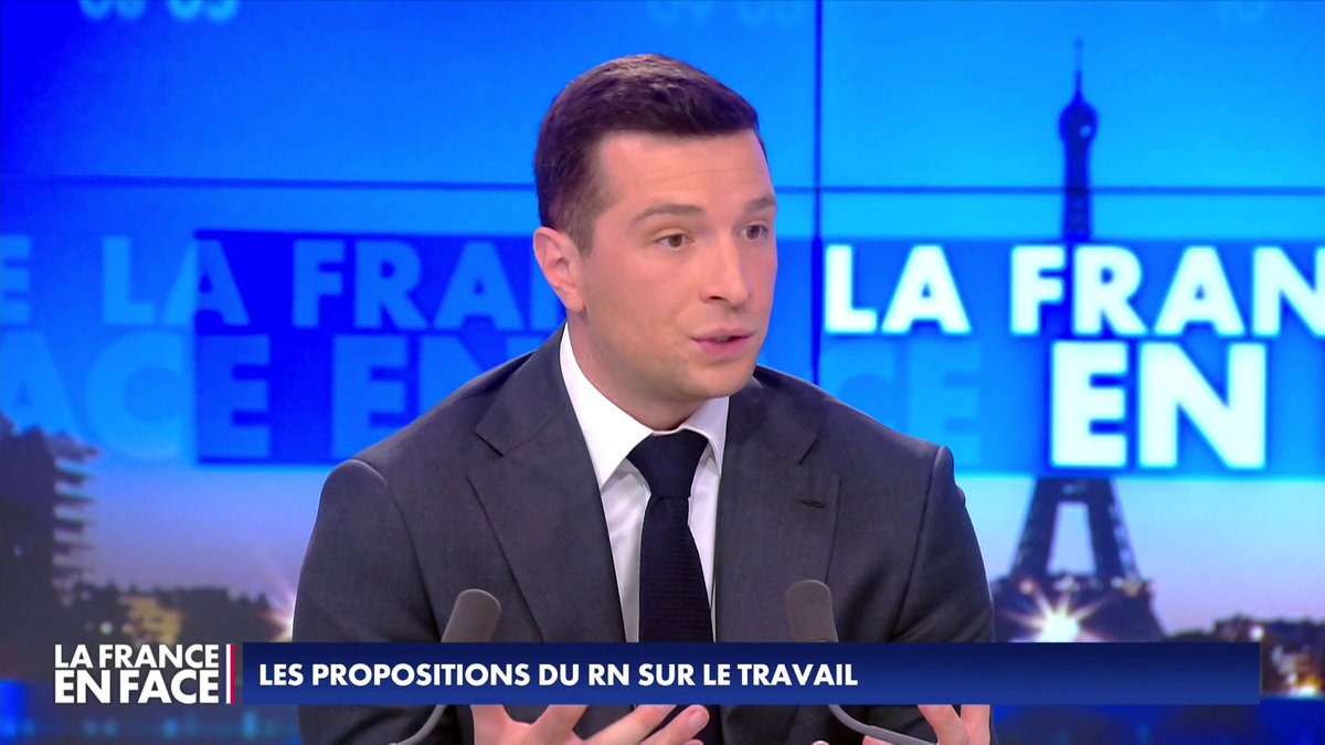 Jordan Bardella : «Je pense que les jeunes rentrent trop tard sur le marché du travail», dans #LaFranceenFace Toute l'info est à retrouver sur