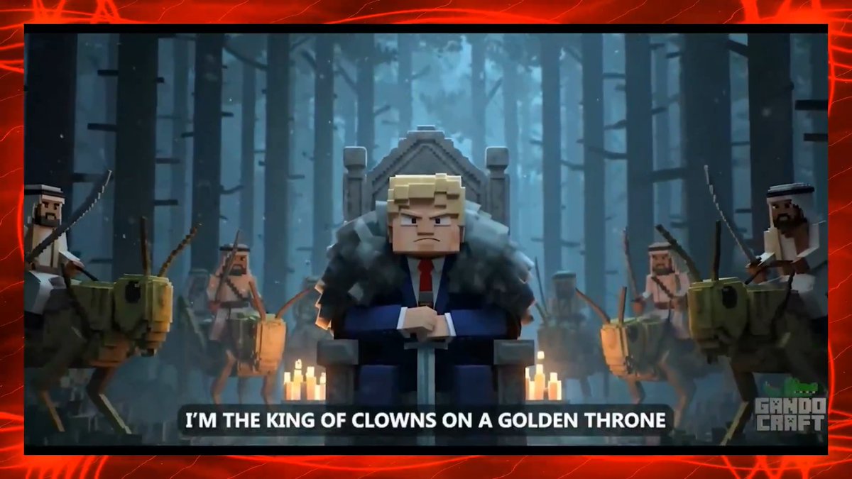 LMAO this was high quality brutal roasting of Trump with a minecraft video 😭🤣😂 via famous Iranian GANDOCRAFT STUDIO
