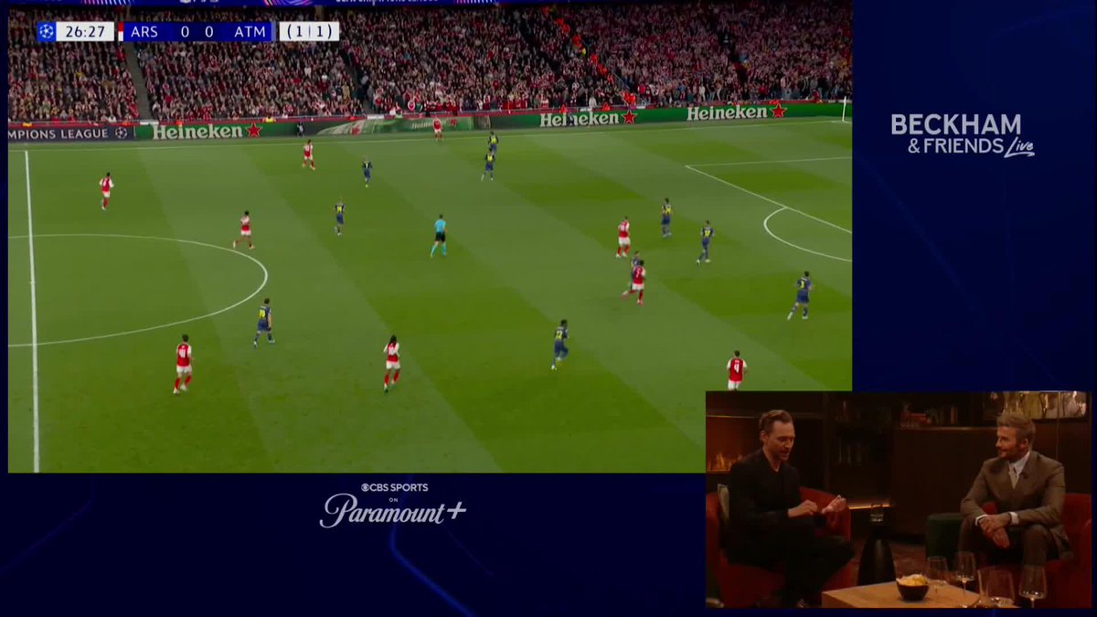 "You don't think about what's going to happen. You think about whatever game you're going into." Sir David Beckham offers an insight into Arsenal's mentality at this stage of the season 🧠 Watch the Beckham &amp; Friends #UCL semifinal second-leg altcast on Paramount+ 🍿