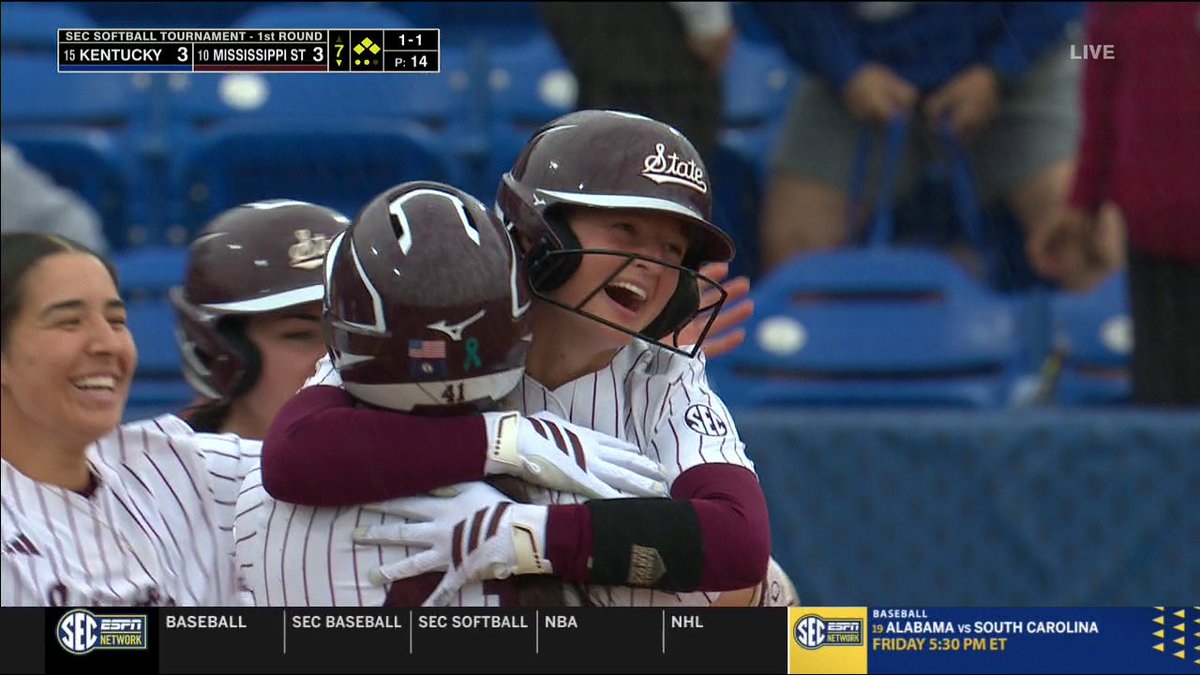 MORE COWBELL IN LEXINGTON 🔔 Mississippi State Softball WALKS OFF KENTUCKY TO ADVANCE IN THE SEC TOURNAMENT 🔥
